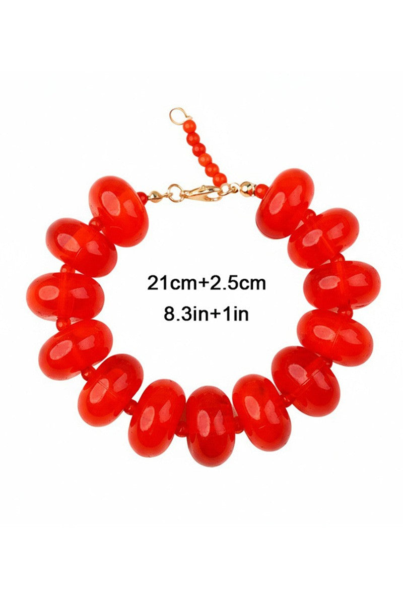 Acrylic Colorful Bead Bracelet