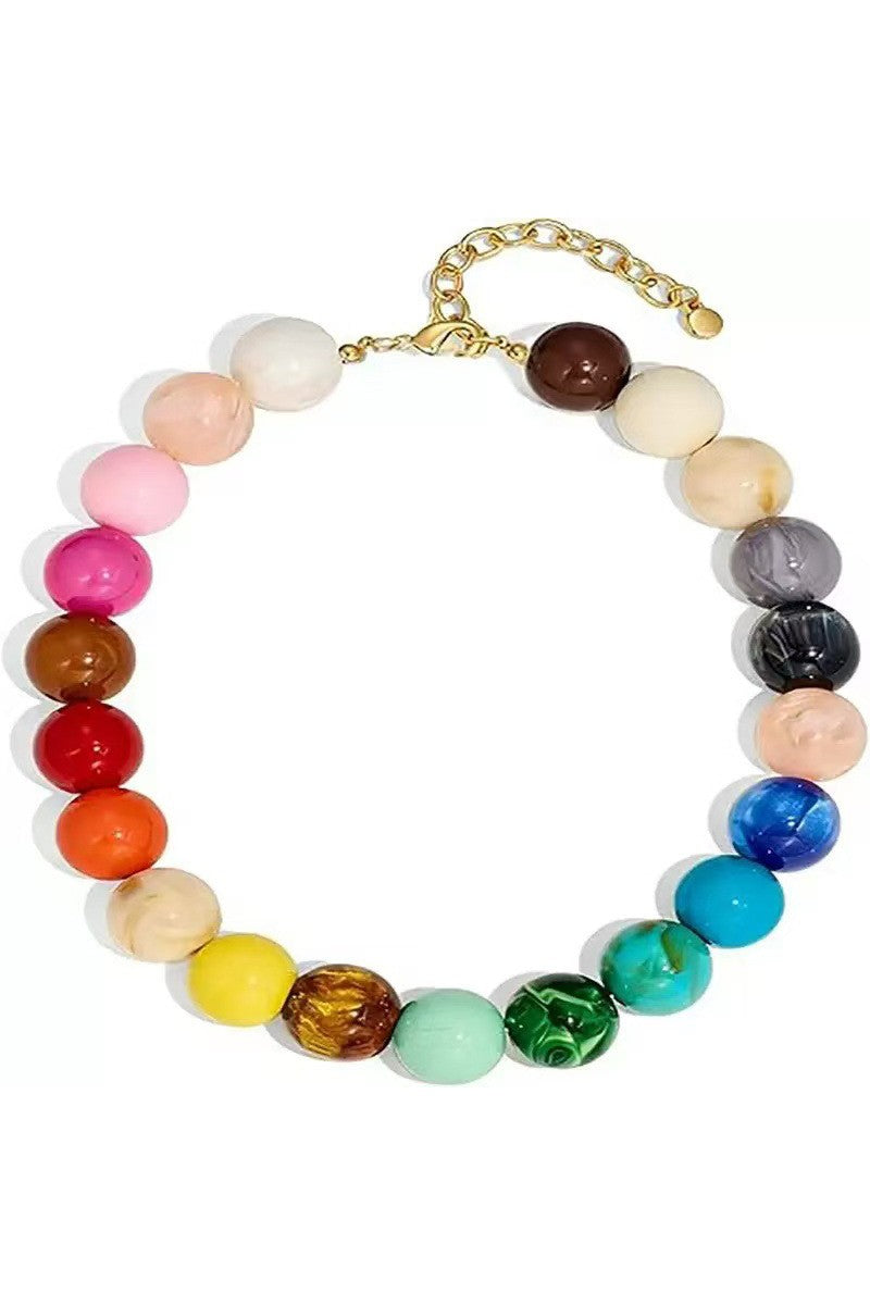 Colorful Resin Beaded necklace