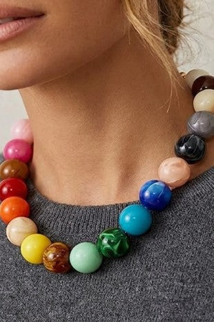 Colorful Resin Beaded necklace