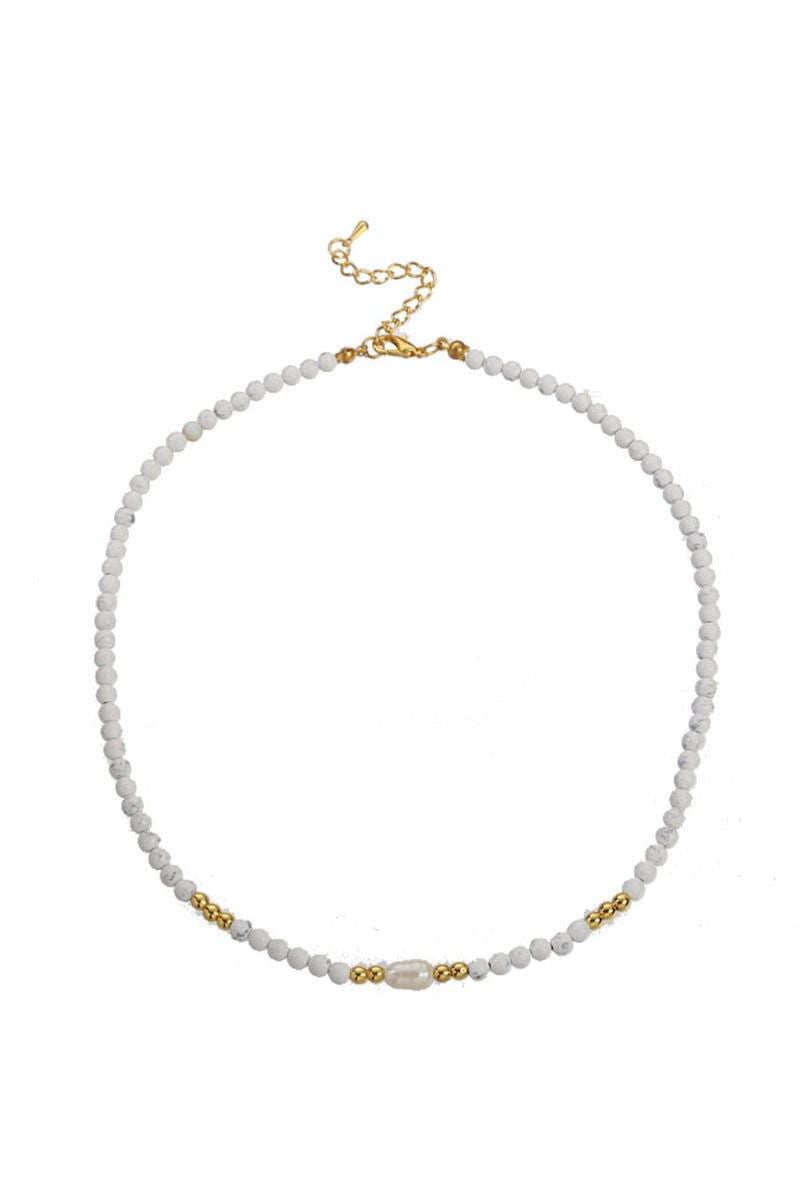 Agate & Crystal Beaded Necklace