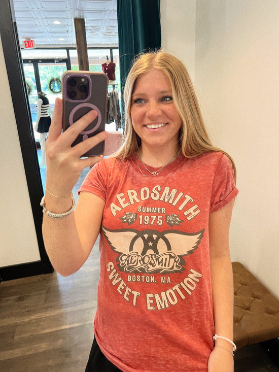 Aerosmith Sweet Emotion Burn Out Graphic Tee