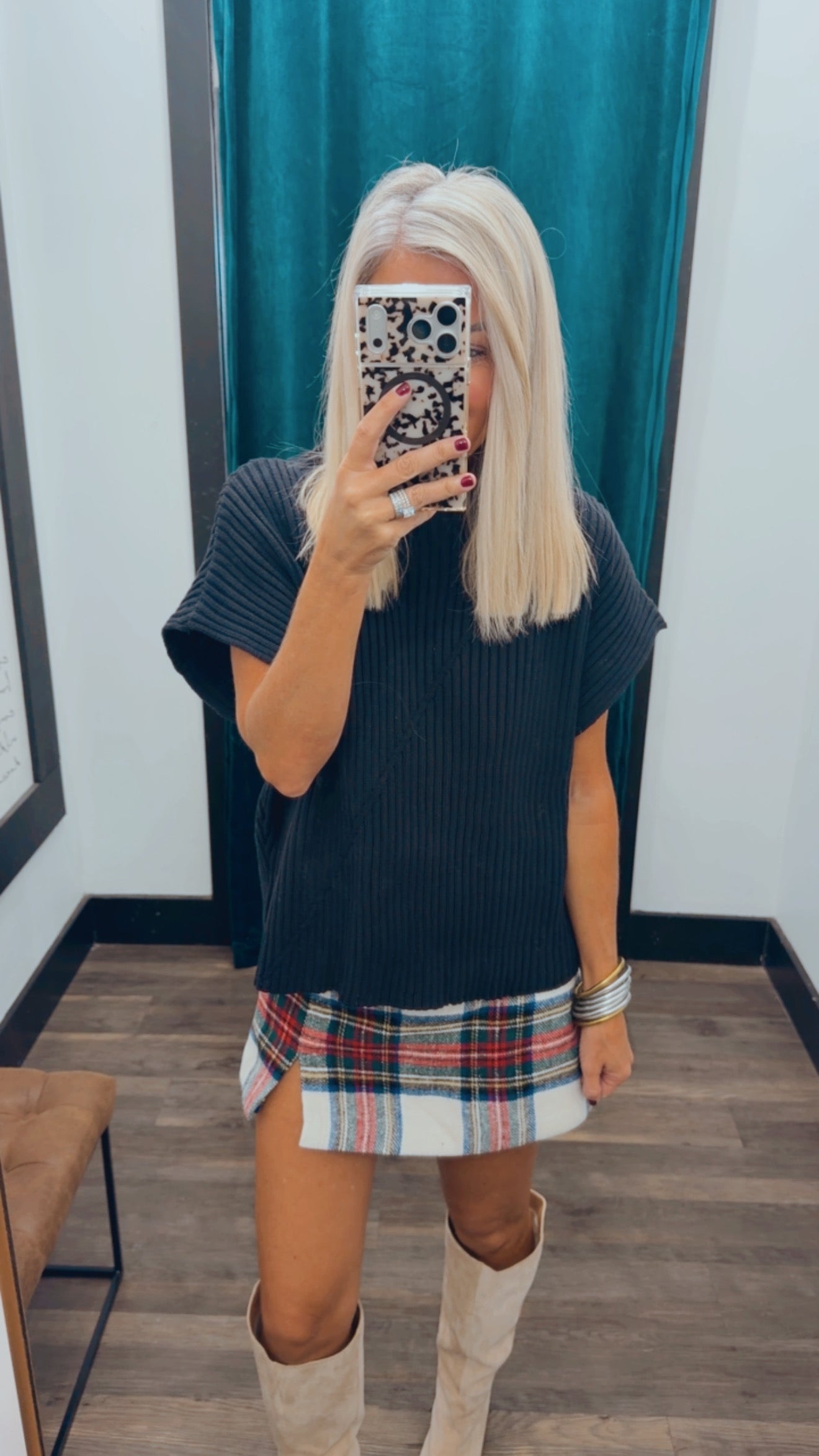 Christmas Plaid Skort
