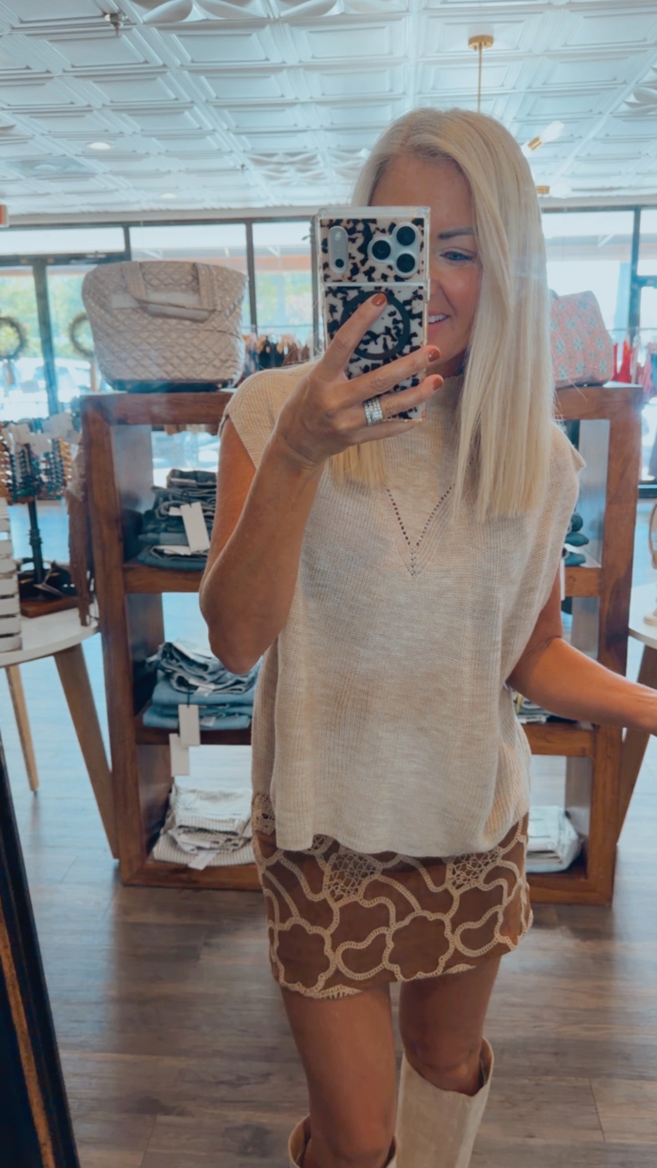 Mockneck Vest top