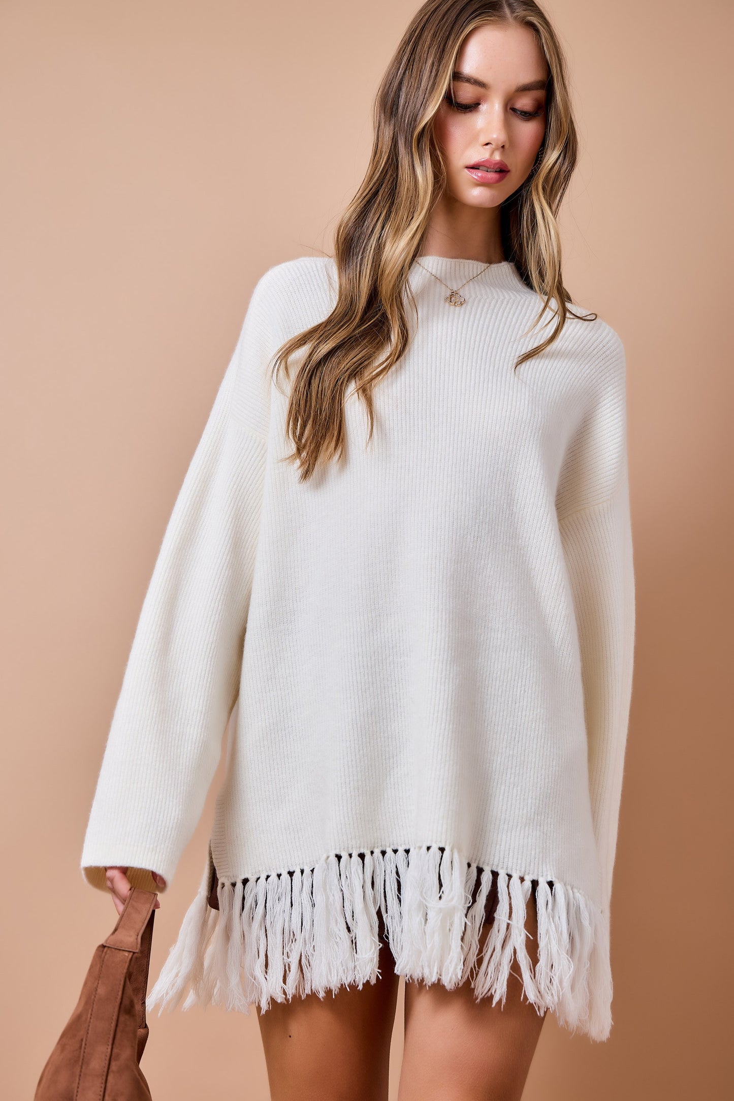 Fringe Hem Sweater
