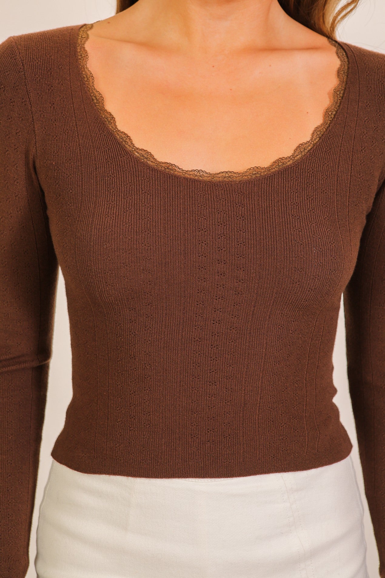 Delicate Rib Knit Top