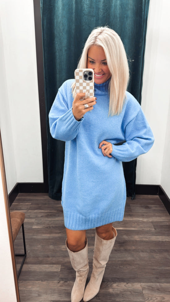 Cozy Turtleneck Sweater Dress