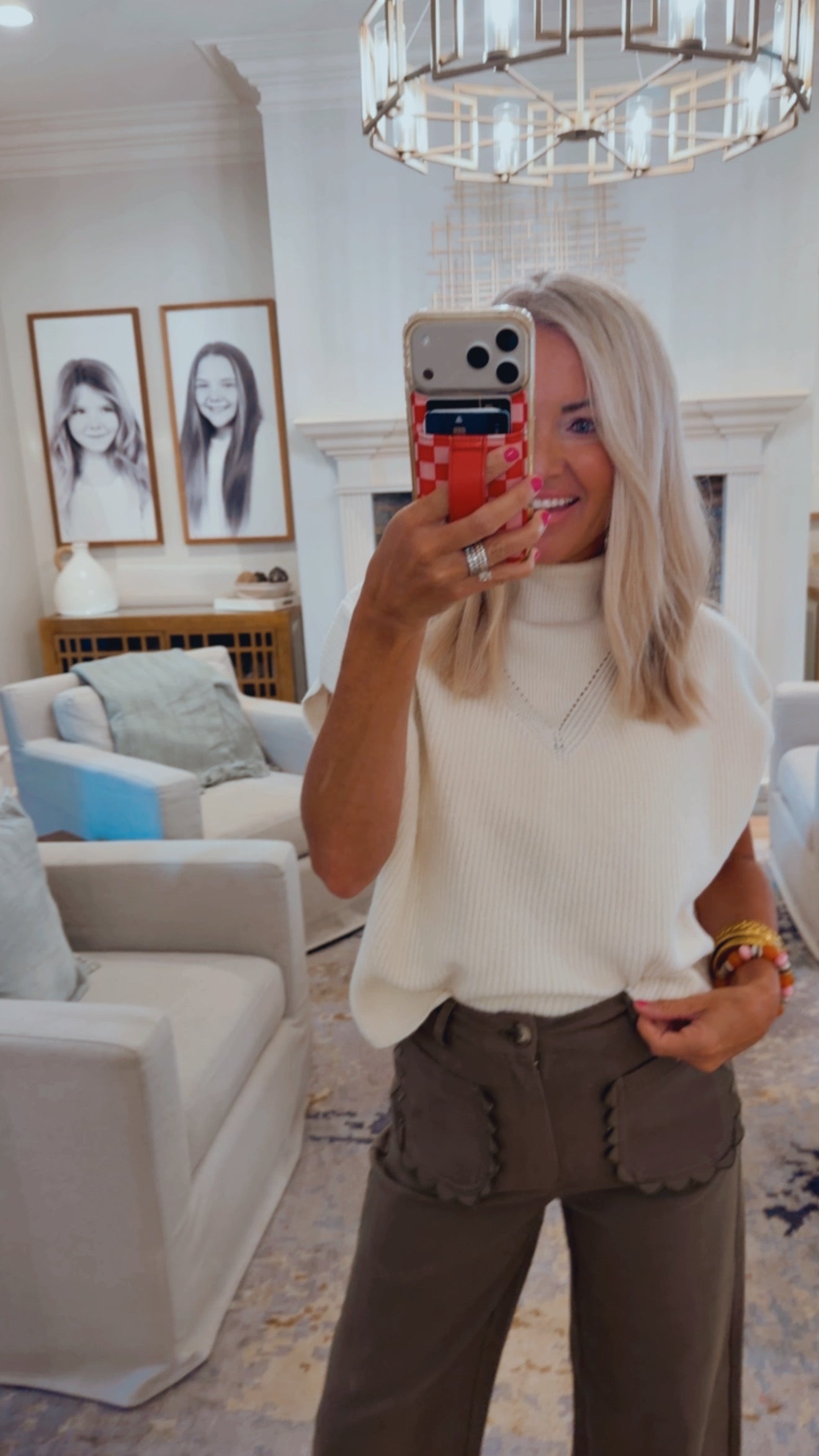 Cap Sleeve Mock Neck