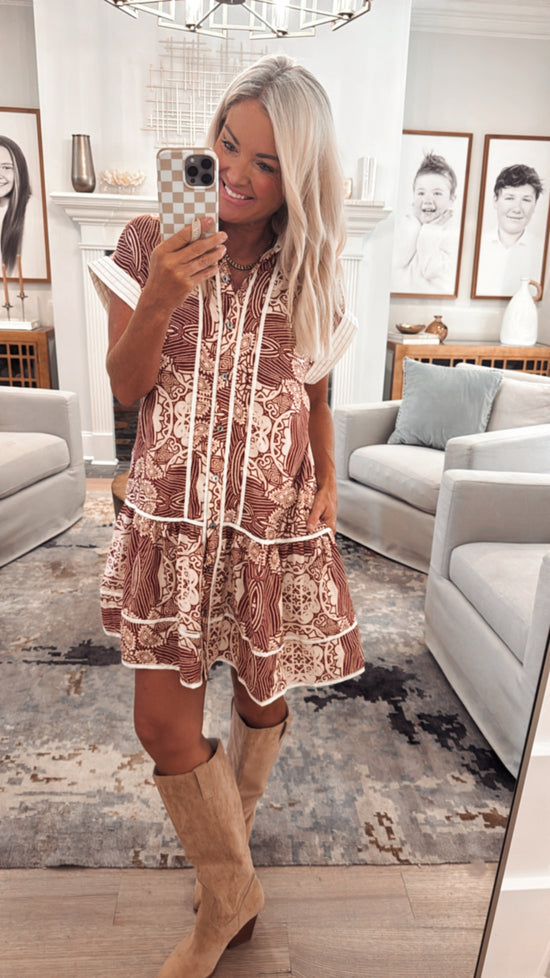 Abstract Mini Dress