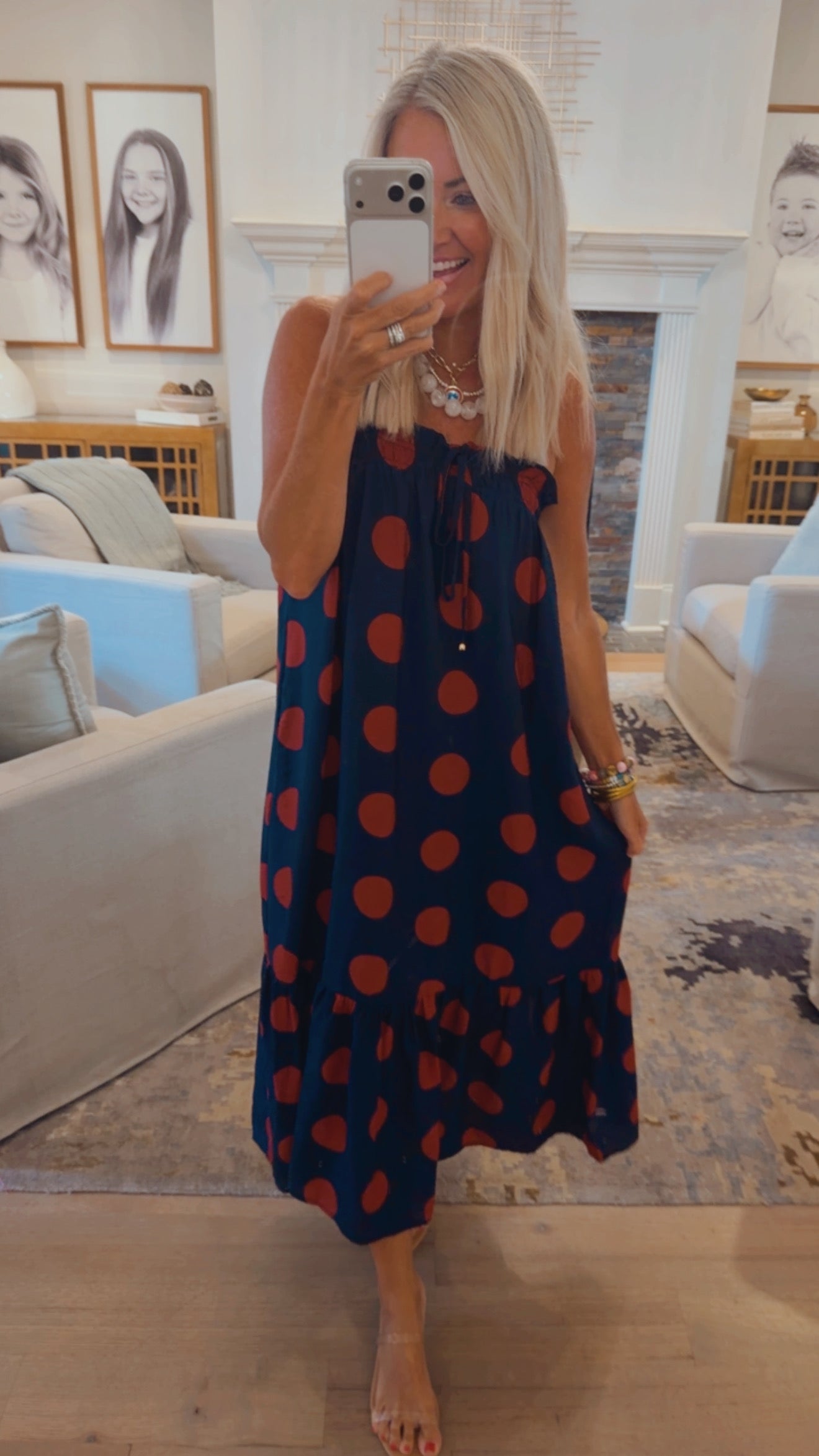 Polka Dot Midi Dress