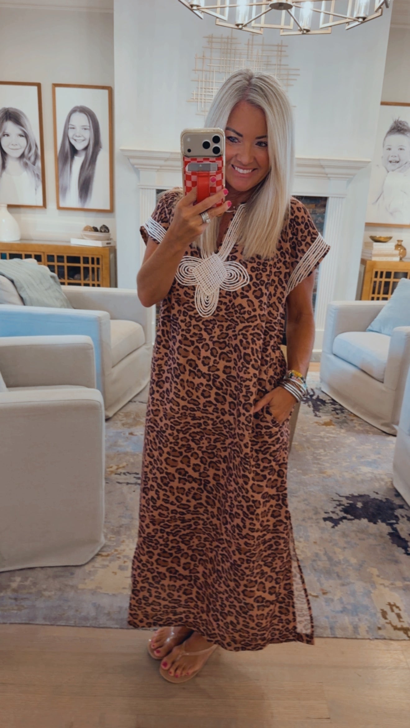Applique Leopard Dress
