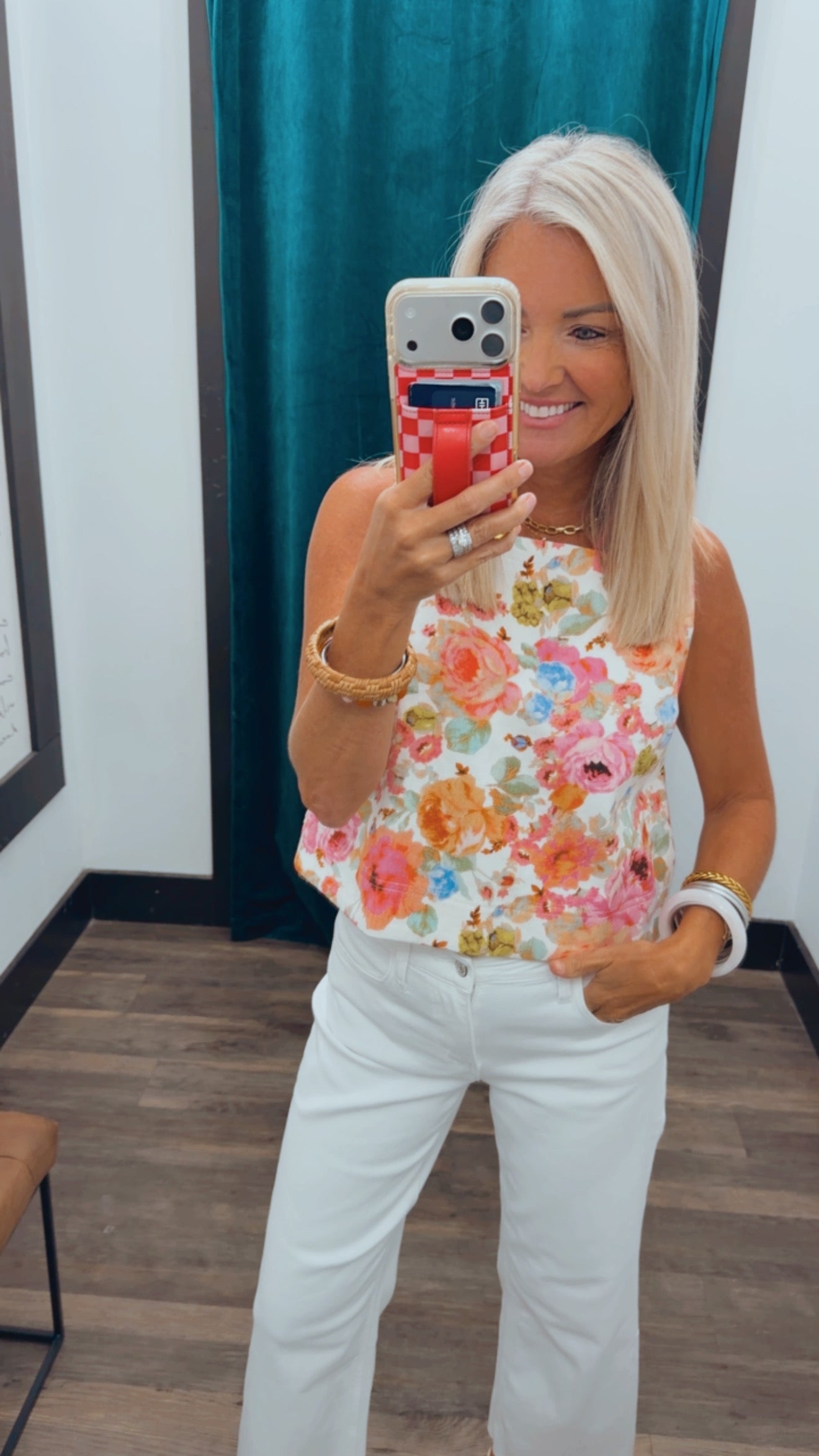 Multi Color Sleeveless Top