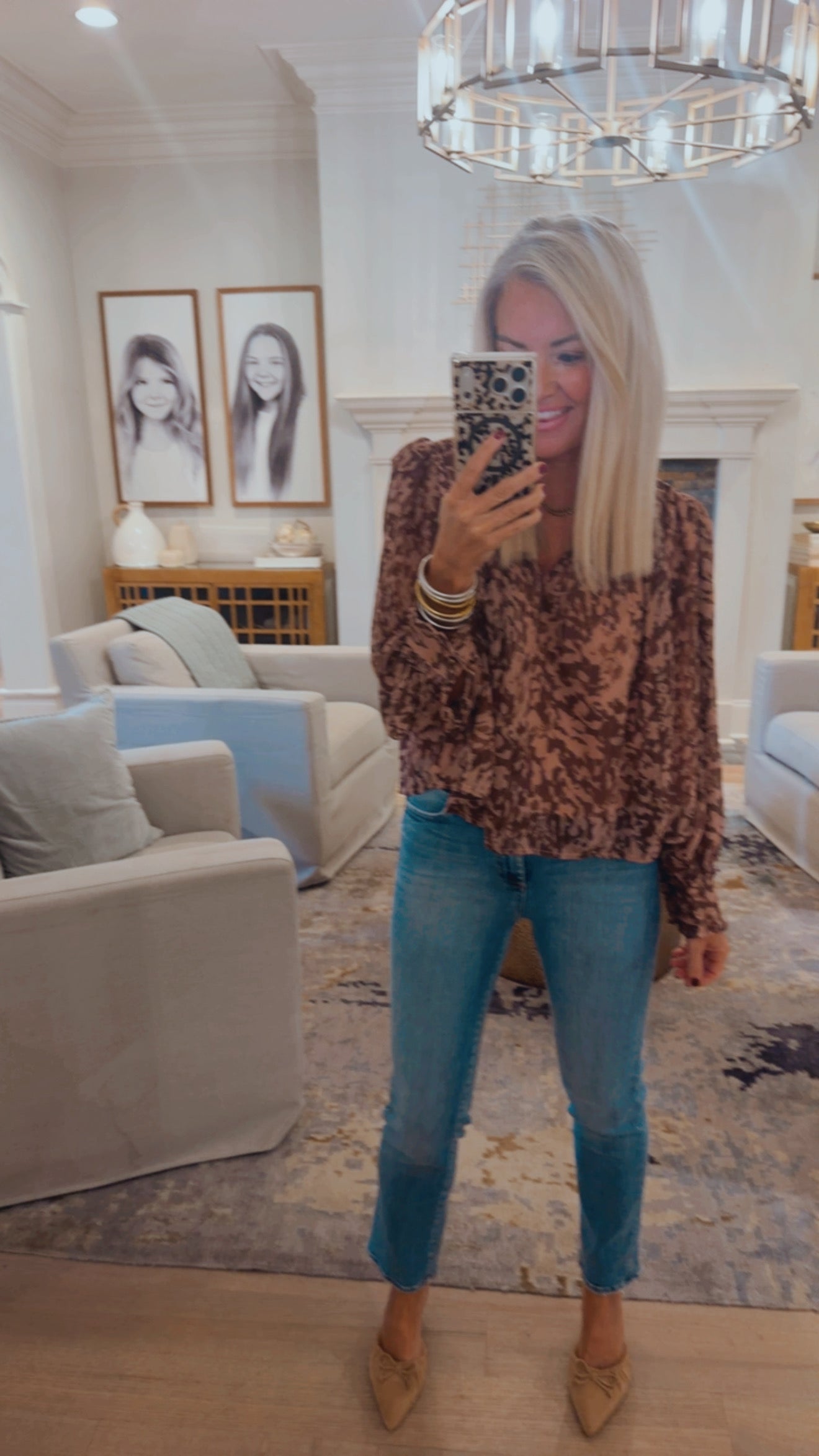 Elegant Button Collar Blouse