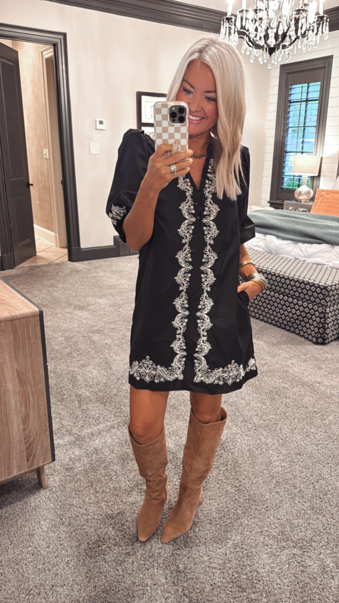 Embroidered Detail Dress