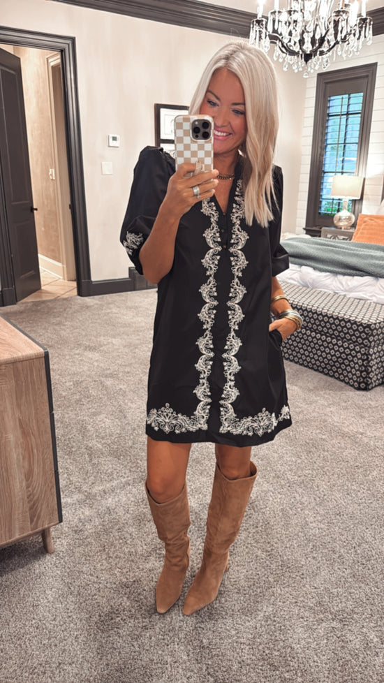 Embroidered Detail Dress
