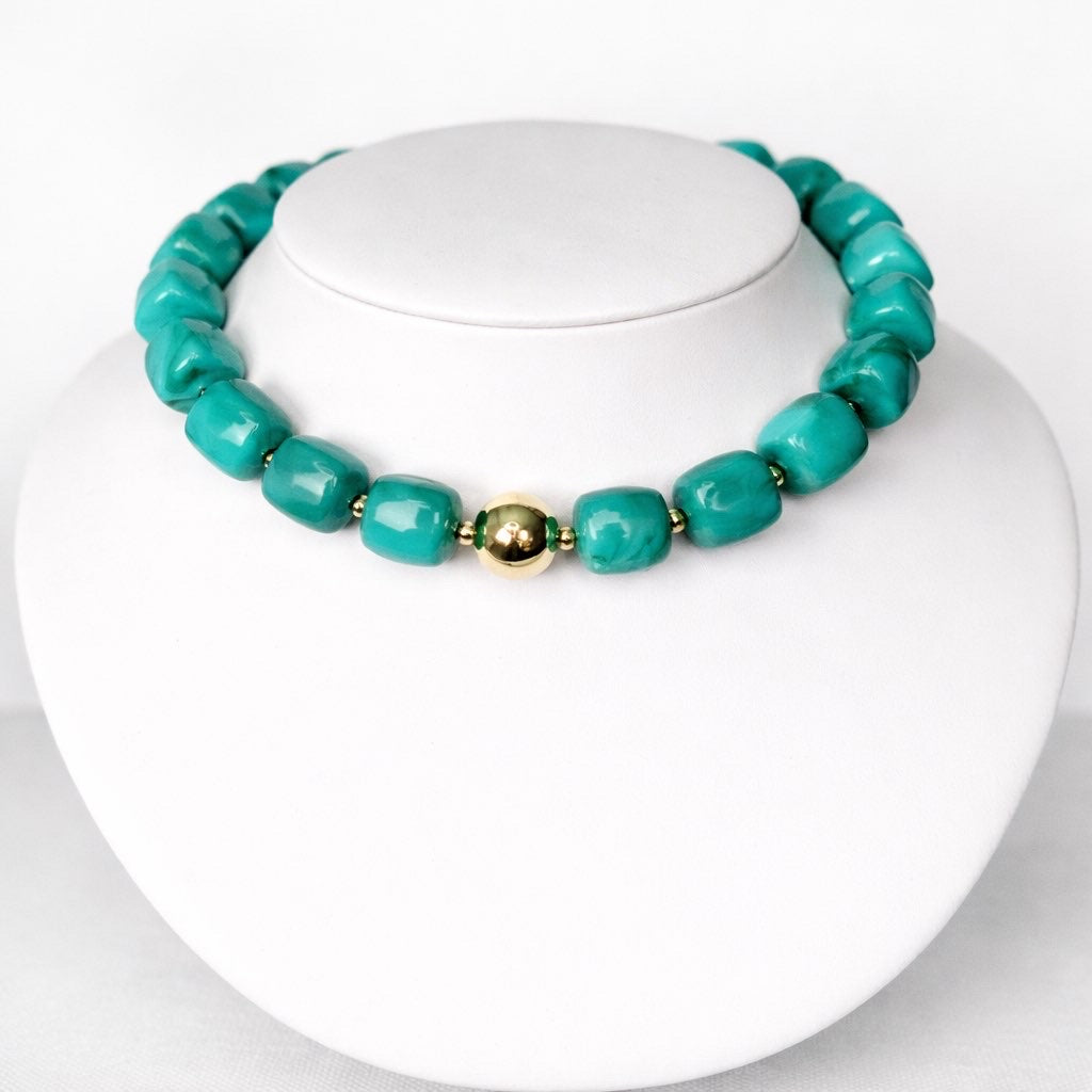 JTO Square Bead with Gold Accents