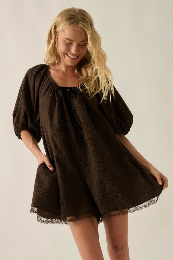 Eyelet lace Romper