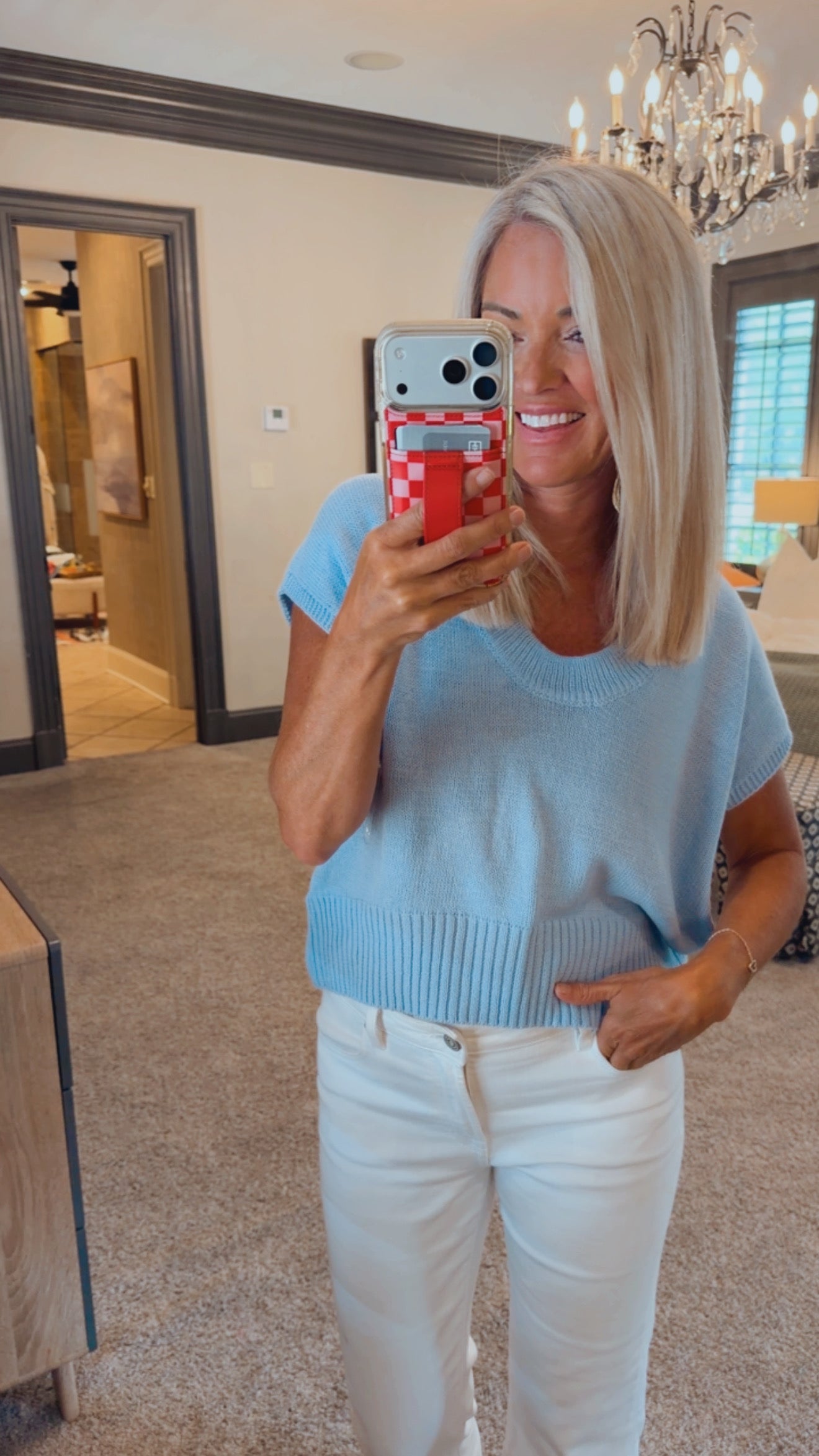 Short Sleeve Knit Sweater