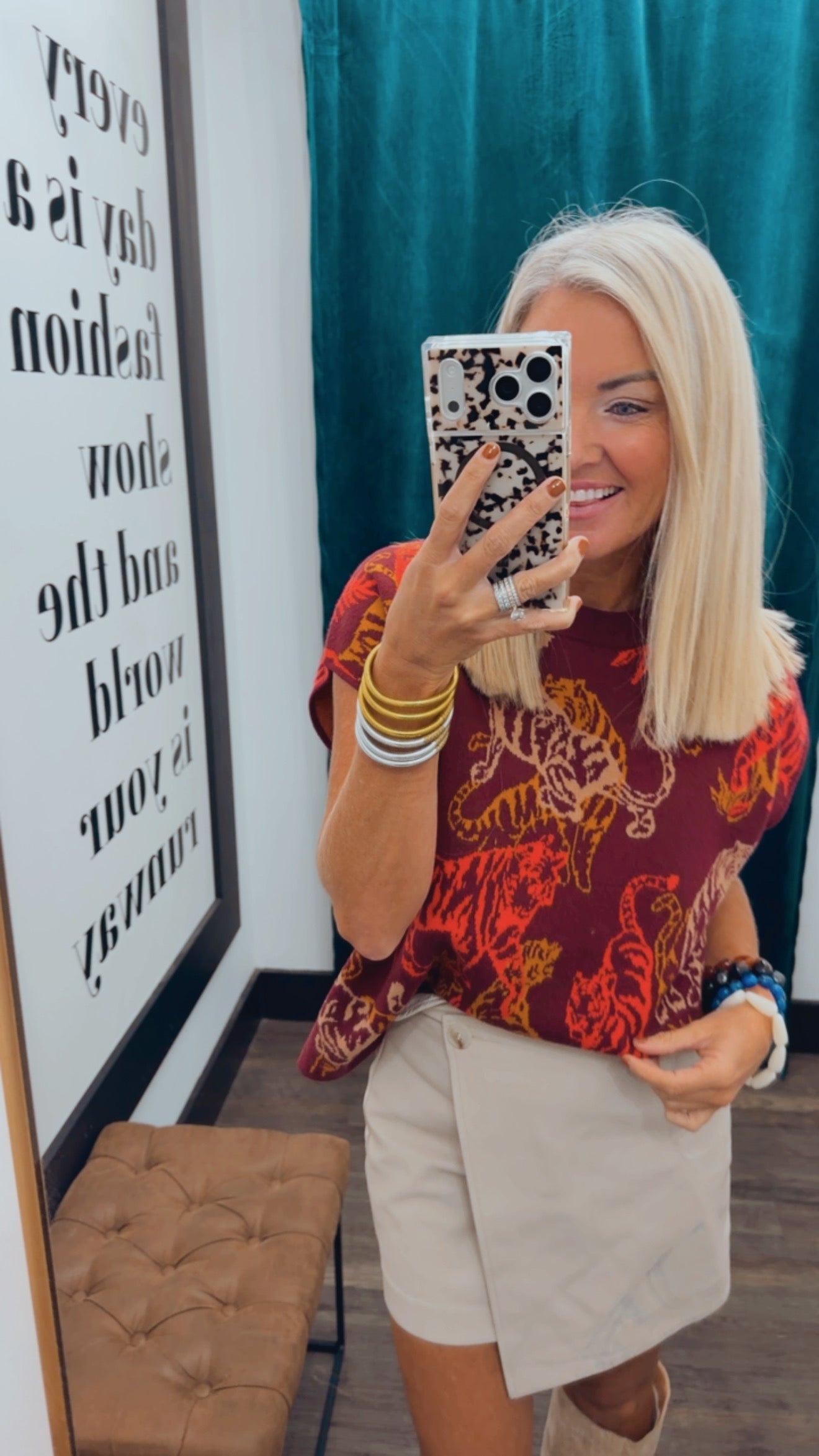 Tiger Cap Sleeve Sweater