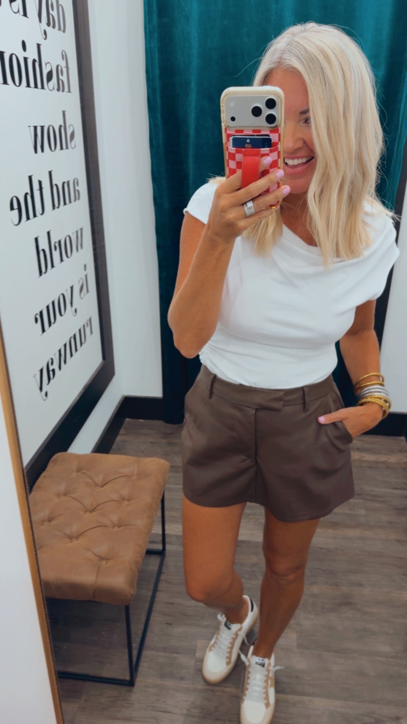 Washed Faux Skort