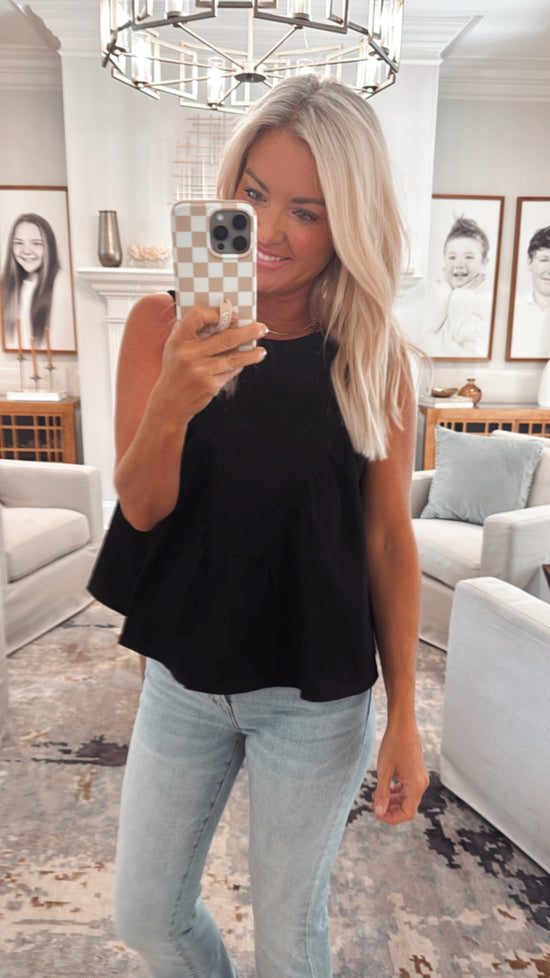 Game Day Ruched Sleeveless Top