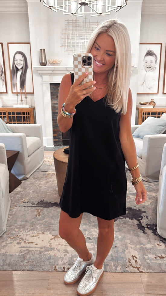 Z Supply Sloane V-Neck Jersey Denim Mini Dress