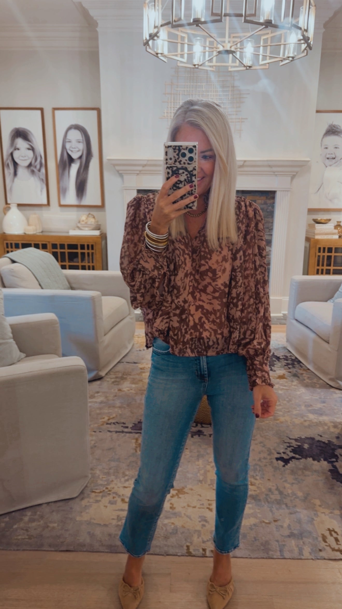Elegant Button Collar Blouse