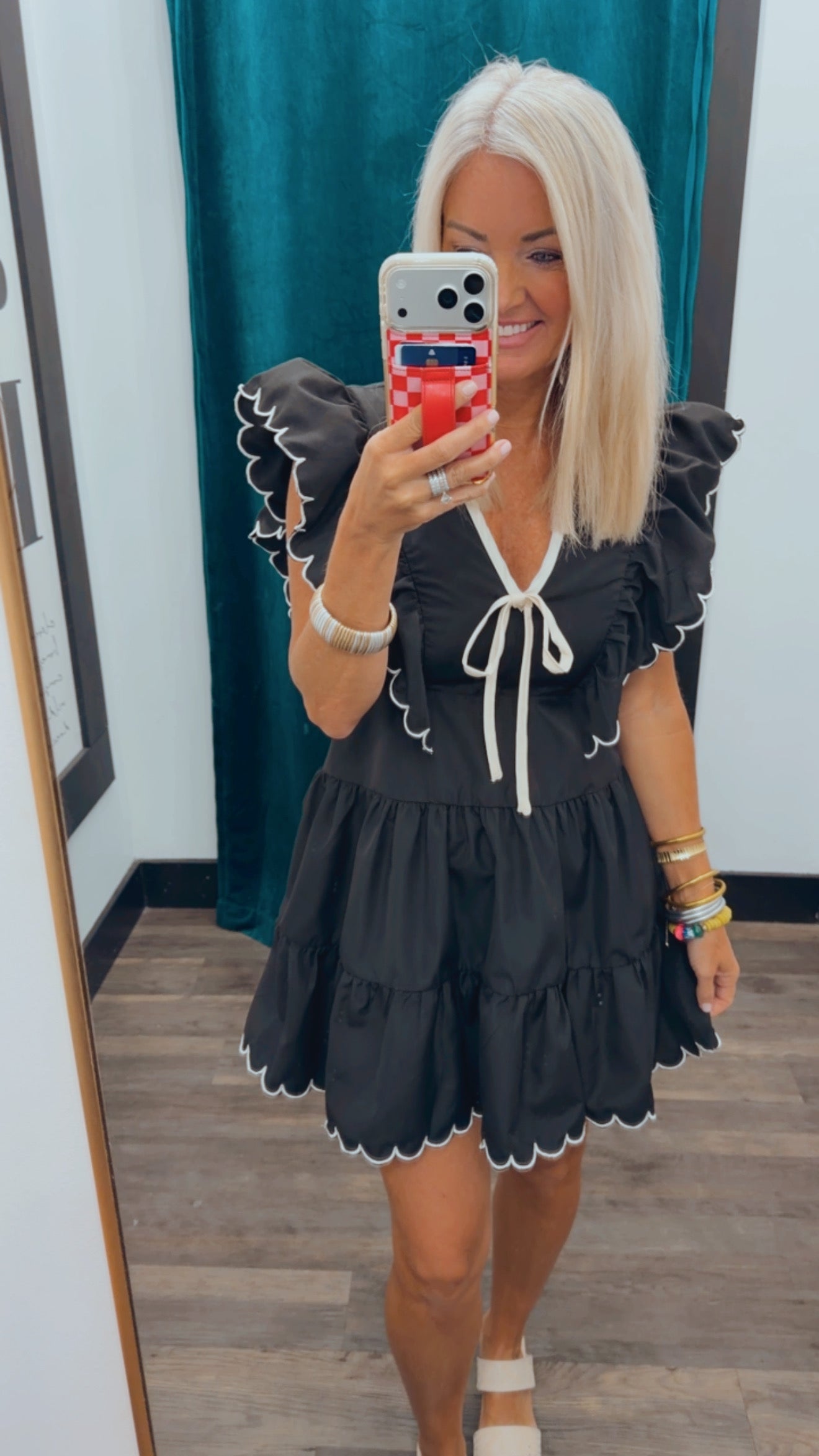 Bow Neckline Dress