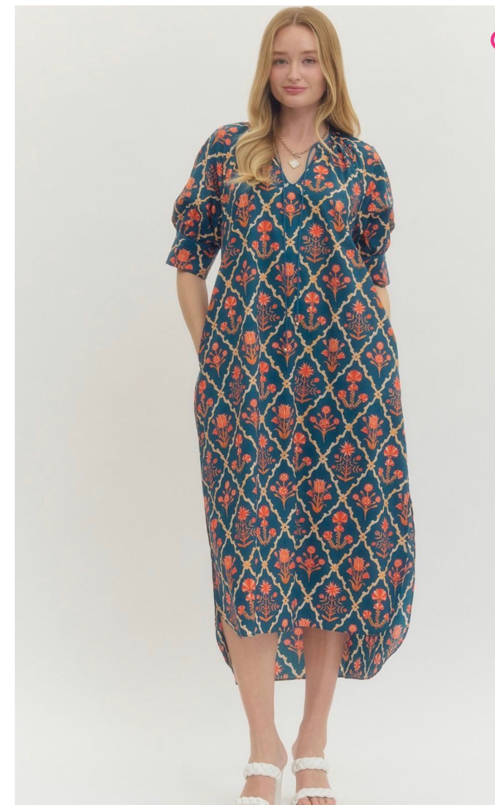 Floral Print Midi Dress