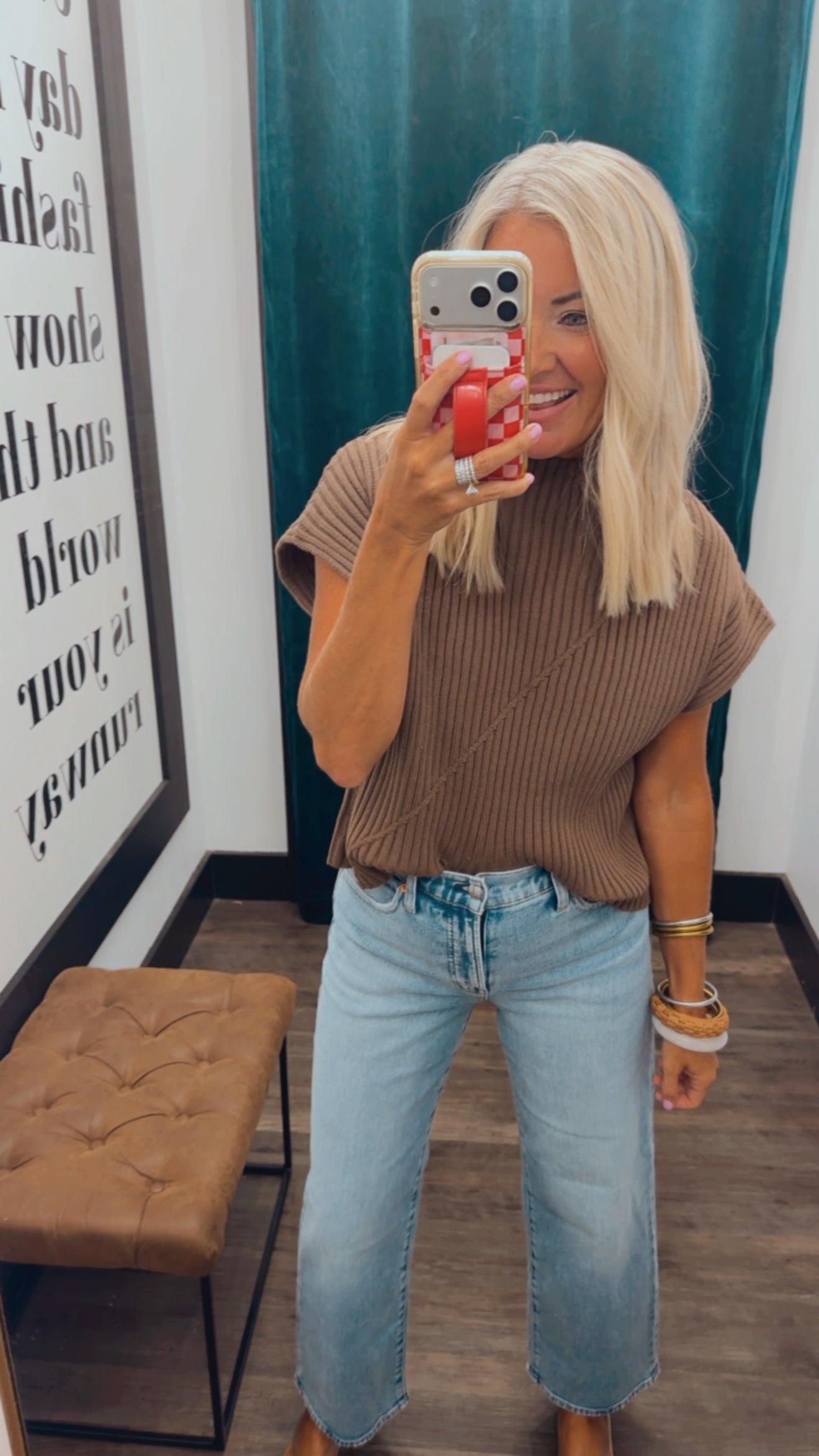 Ribbed Mock Neck