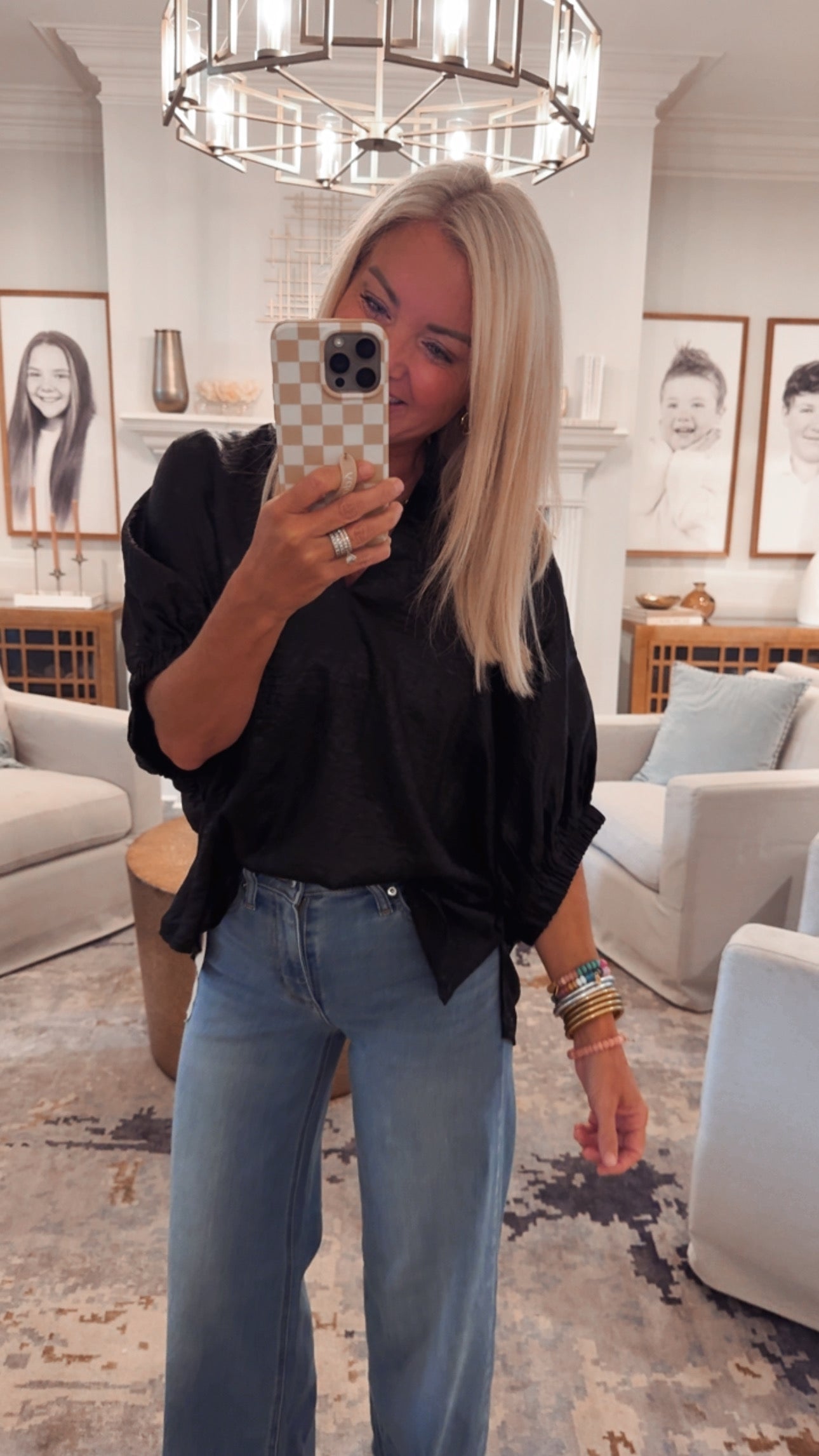 Metallic Dolman Top