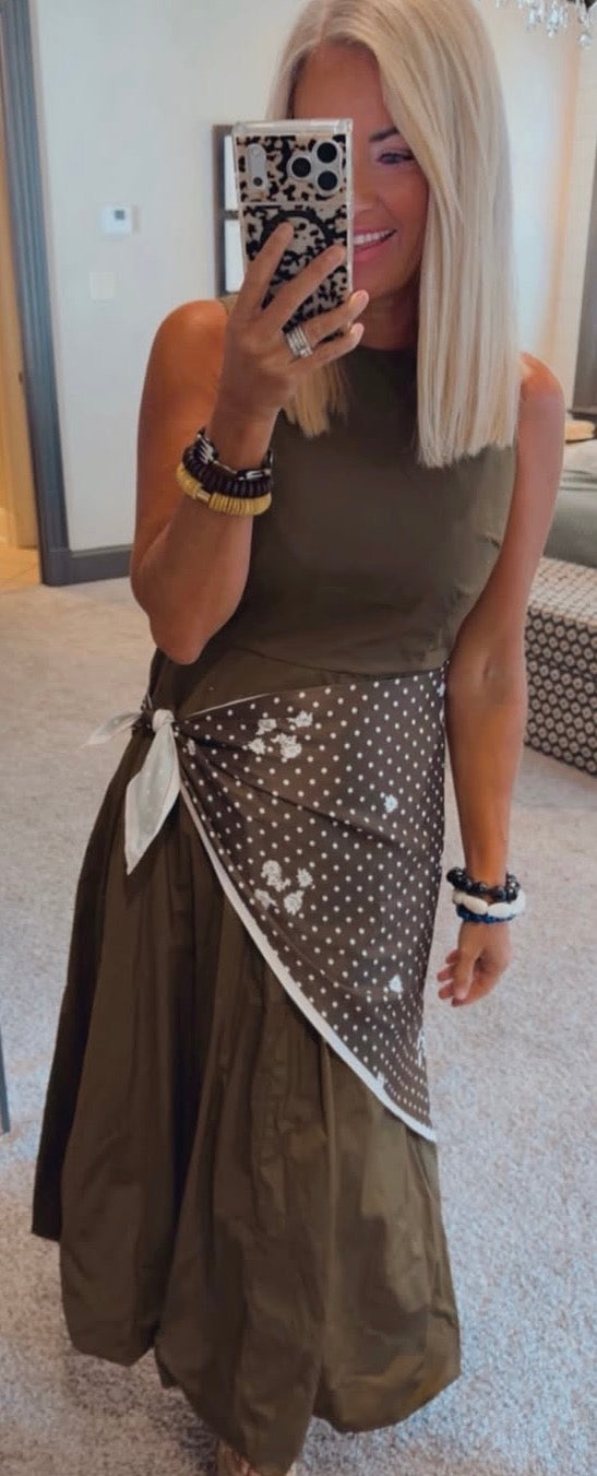 Solid Midi Dress