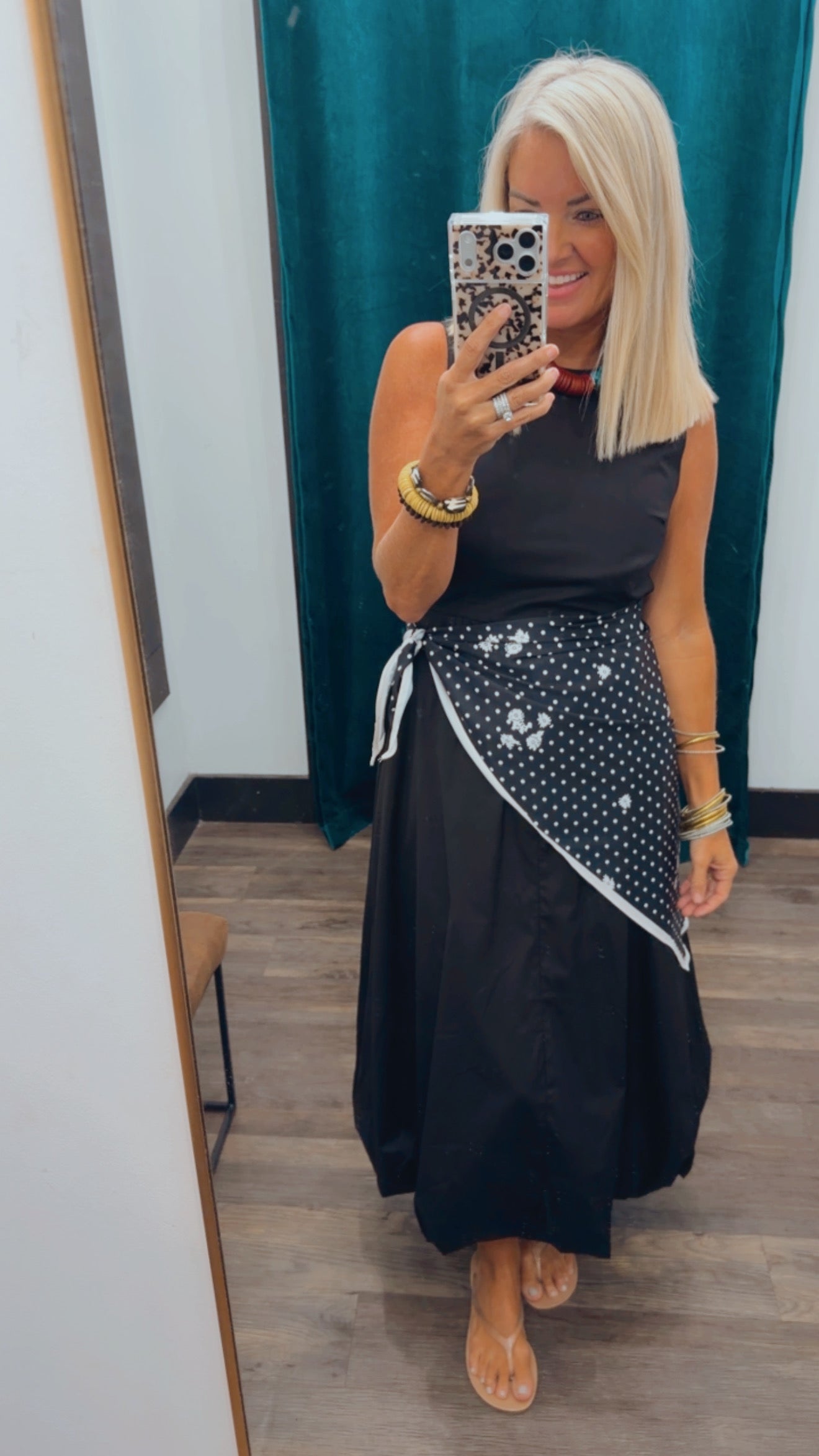 Solid Midi Dress