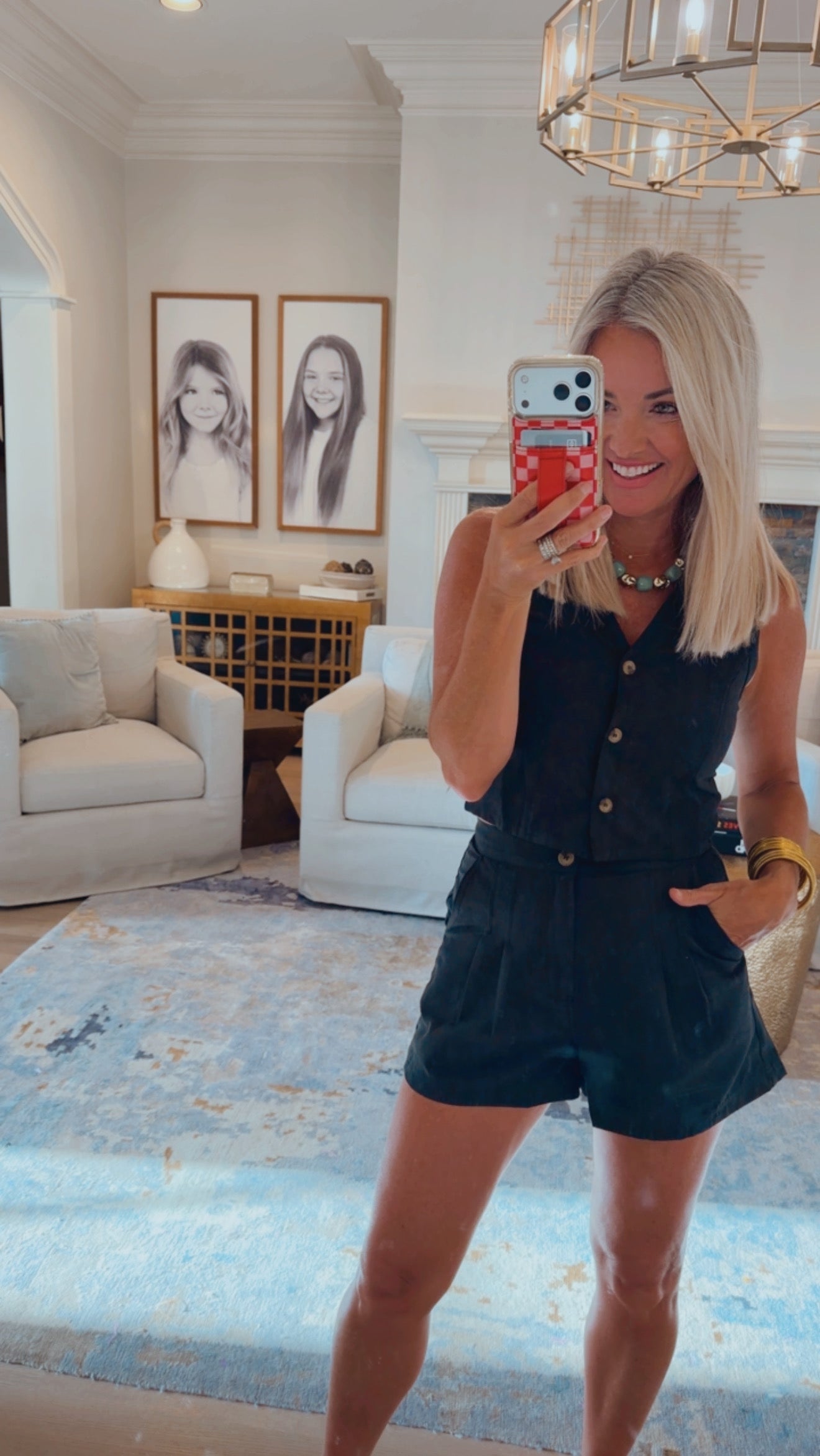Cropped Button Vest