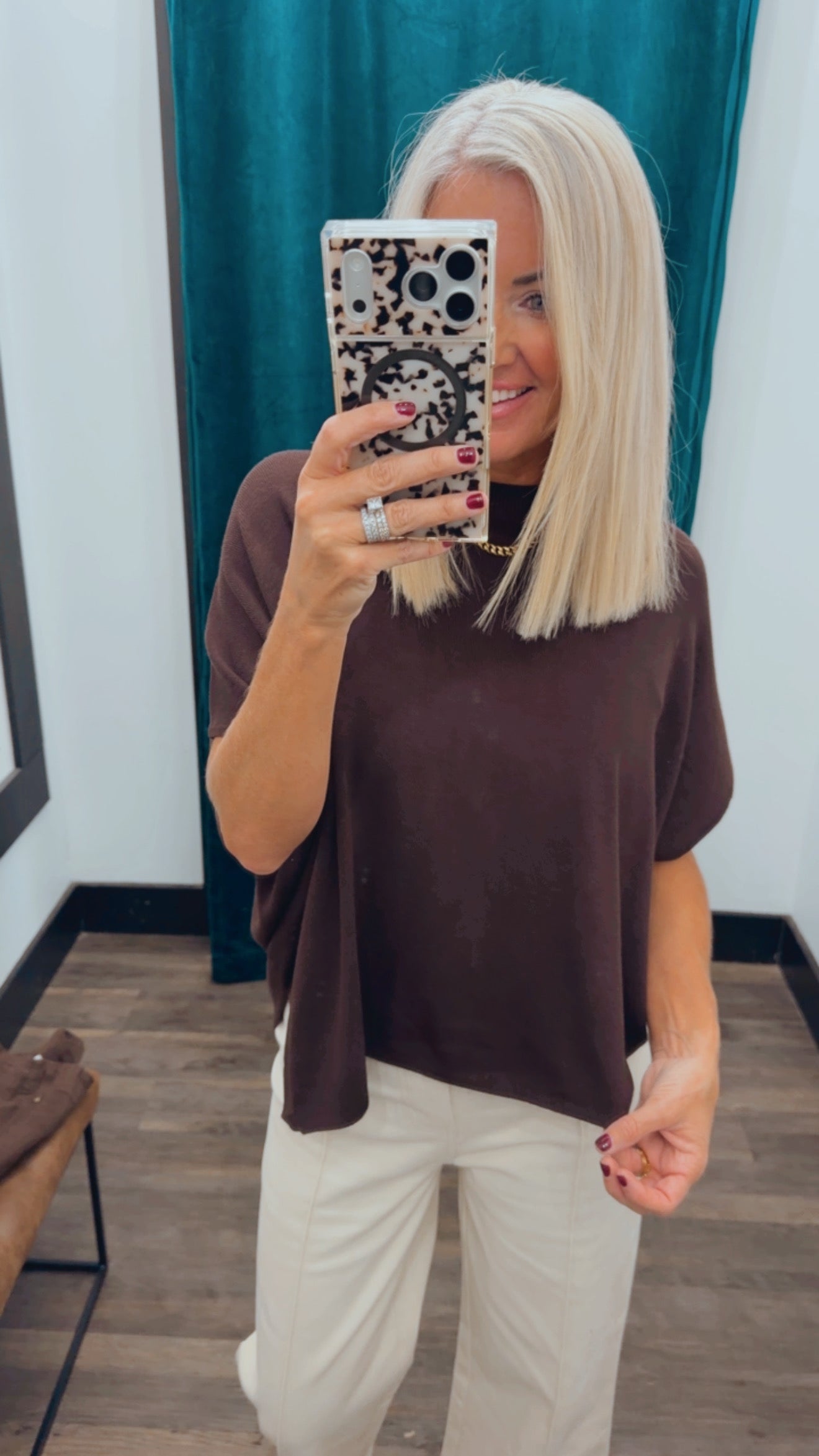 Asymmetric Poncho Top