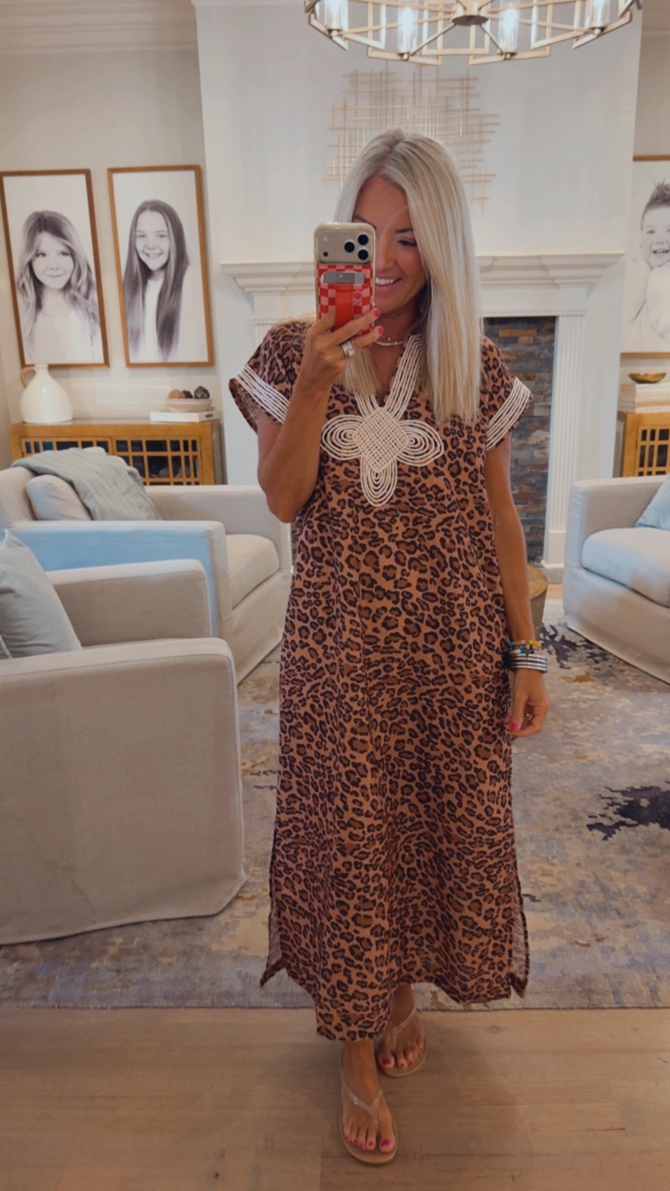 Applique Leopard Dress