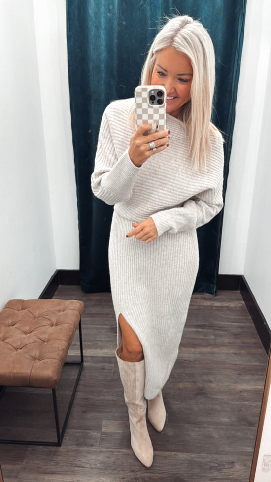 One Shoulder Sweater Dress