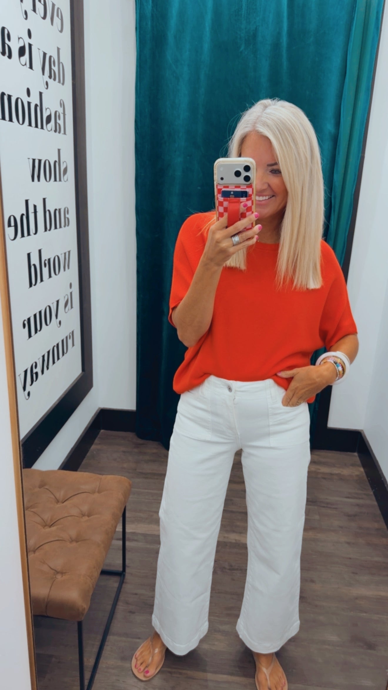 Dolman Short Sleeve Knit Top