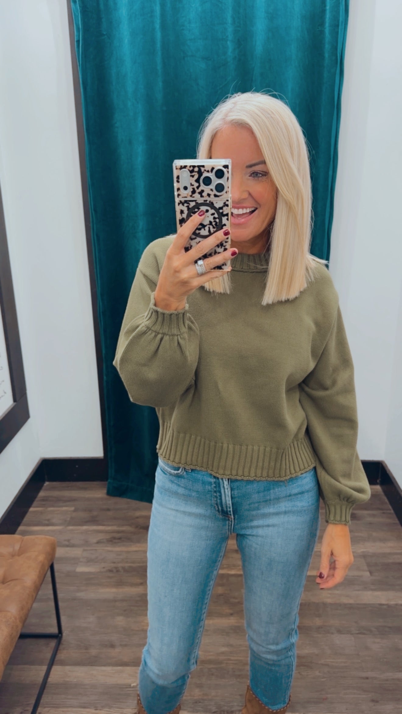 Cozy Cropped Knit Top