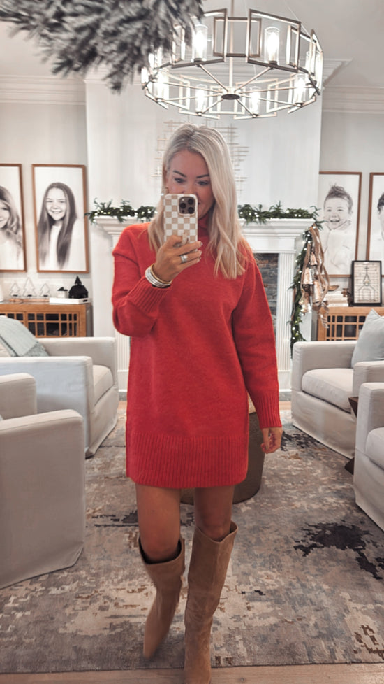 High Neck Mini Dress