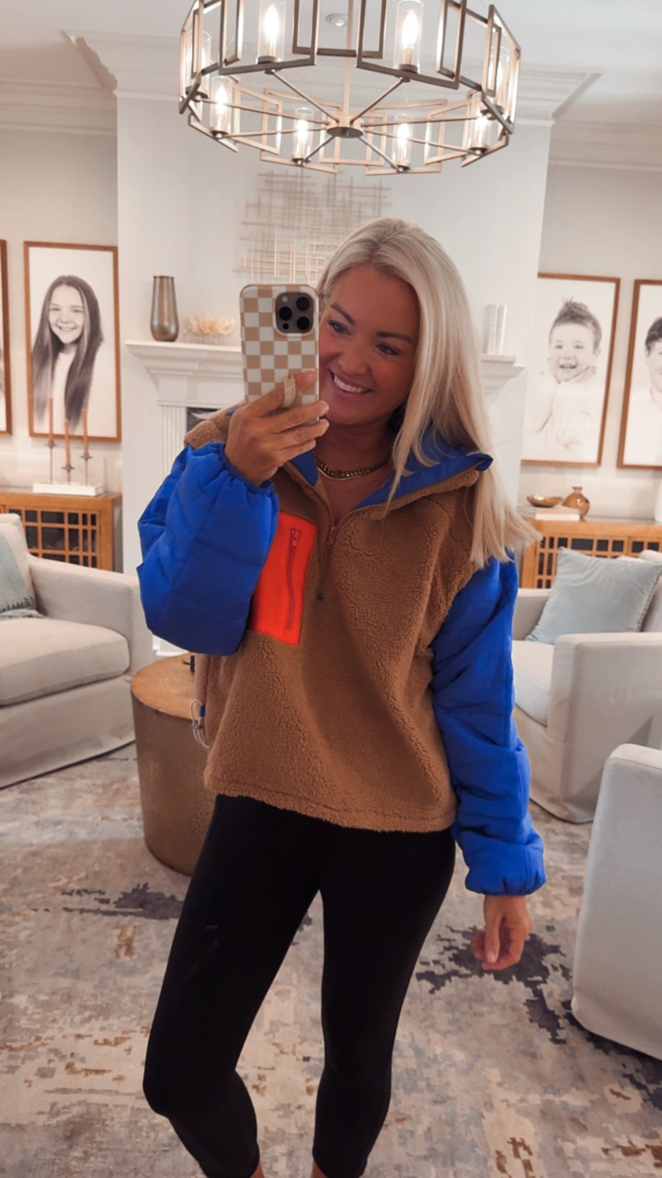 Soft Fleece Quilted Puffer Pullover
