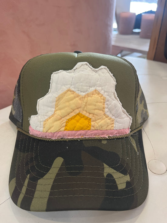 Vintage Quilt Trucker Hat