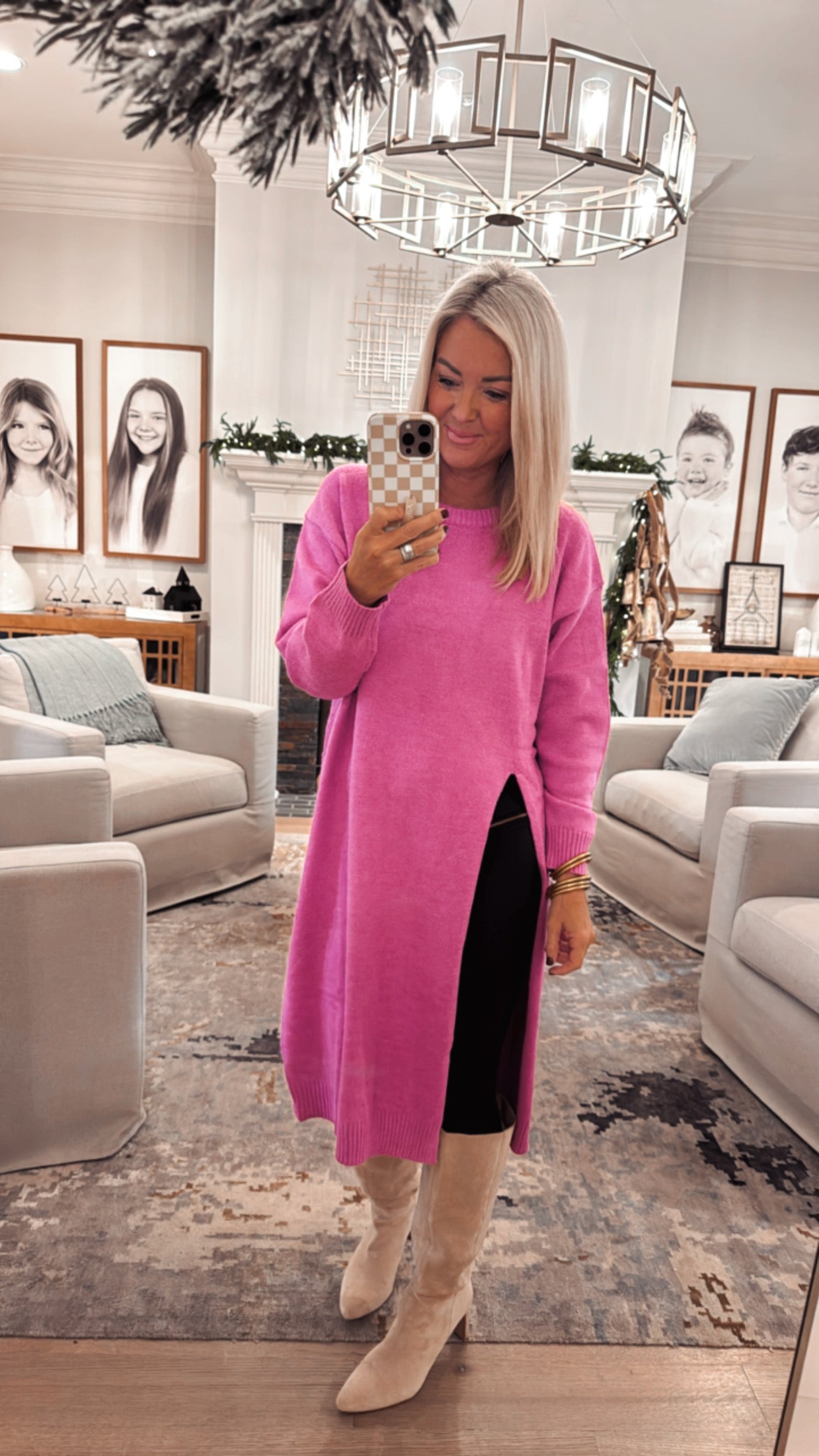 Timeless High Slit Longline Sweater