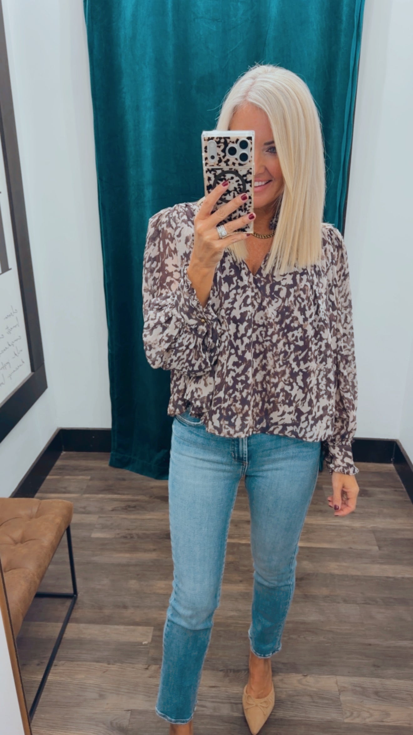 Elegant Button Collar Blouse