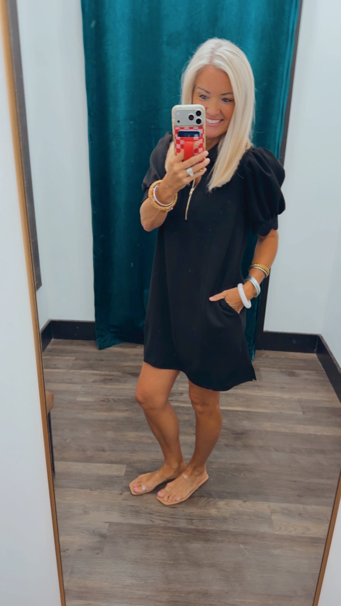 Puff Sleeve Mini Dress