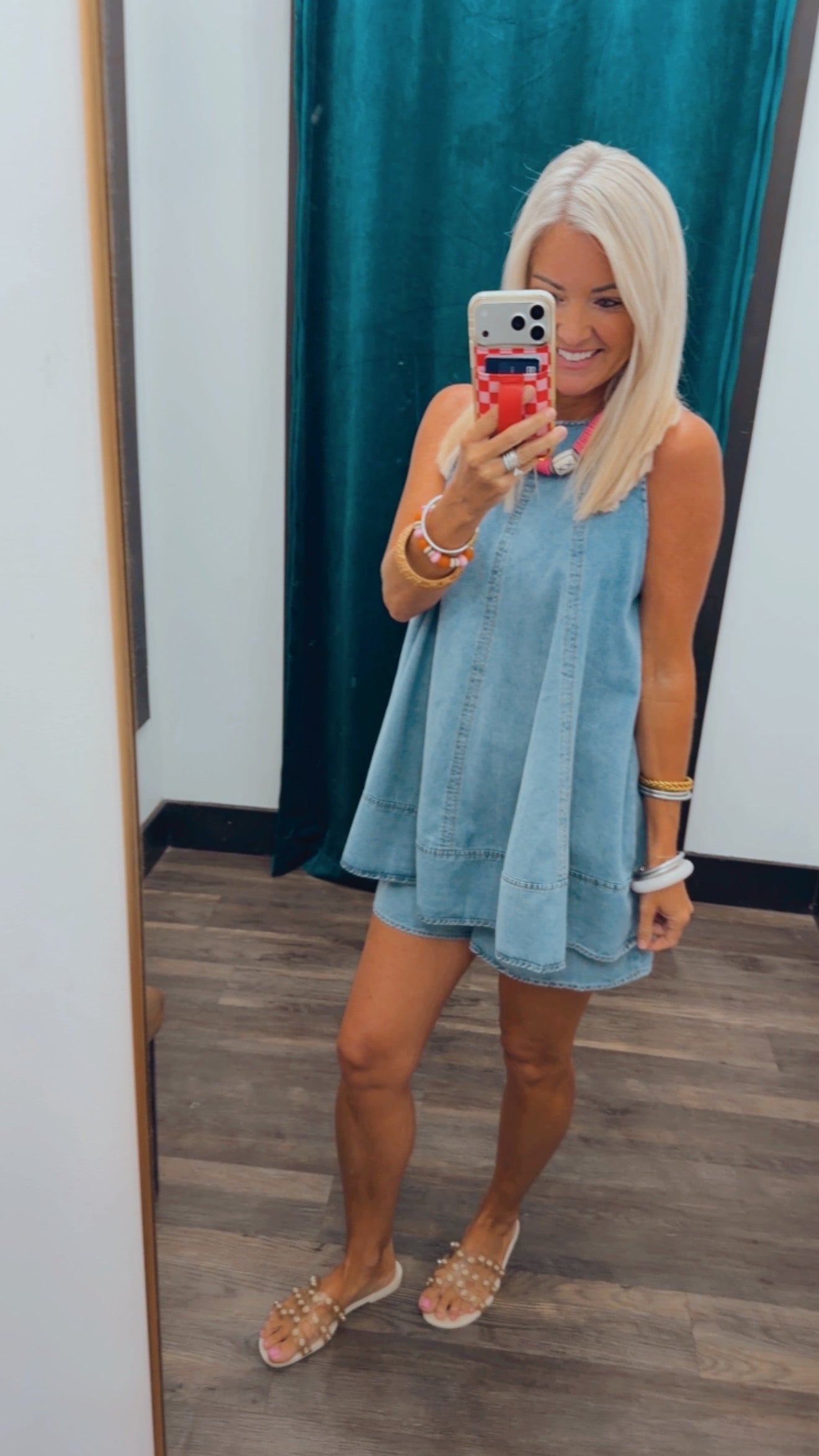 A-Line Denim Romper
