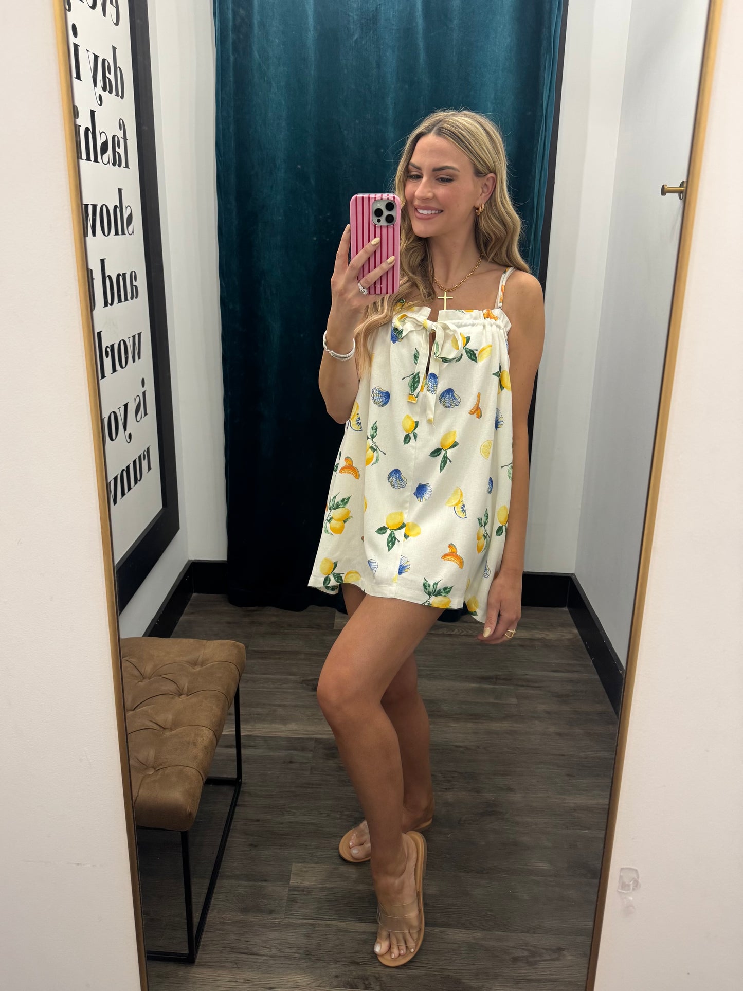 Limonata Breeze Tie-back Mini Dress