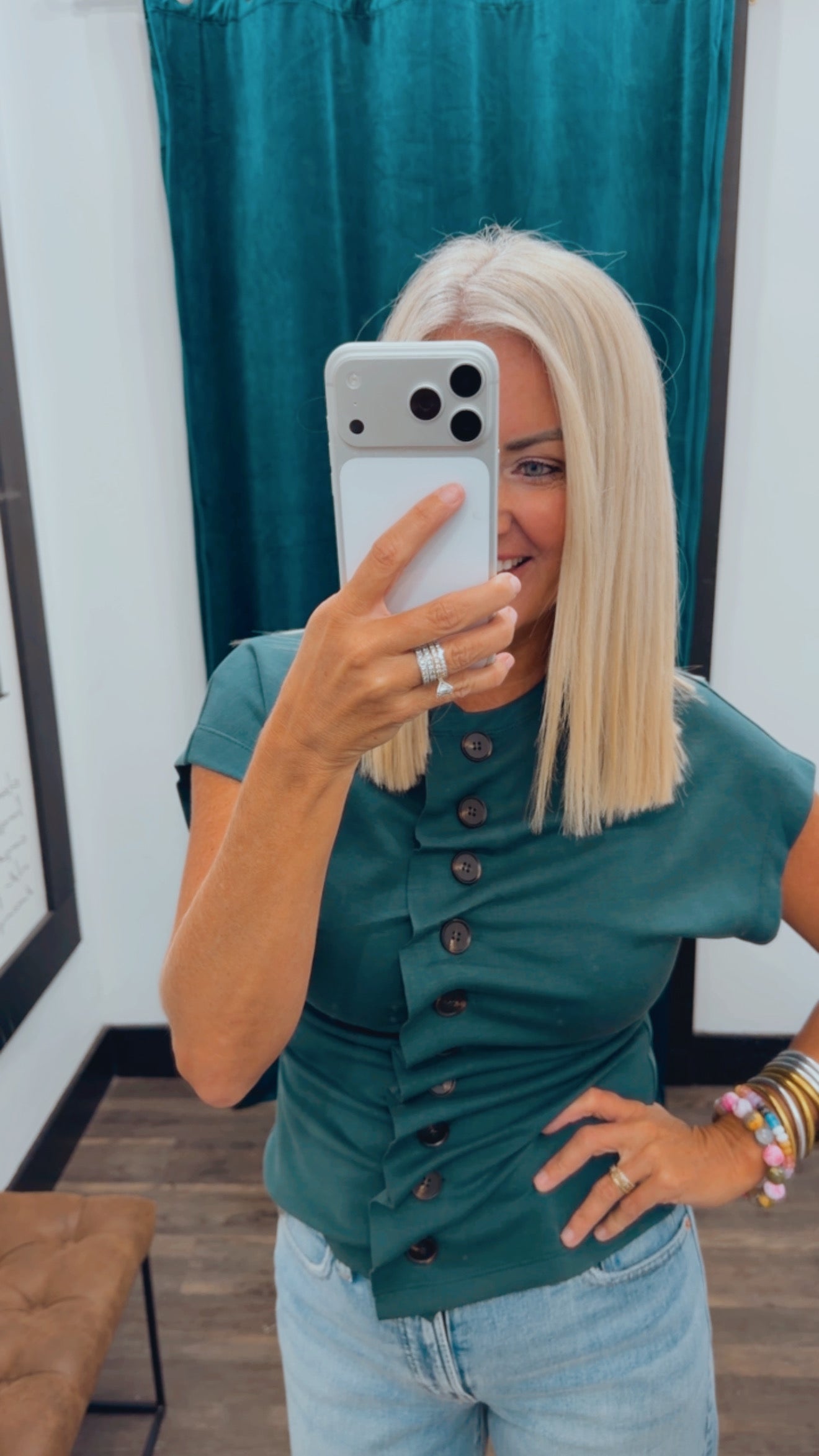 Cap Sleeve Ruched Top