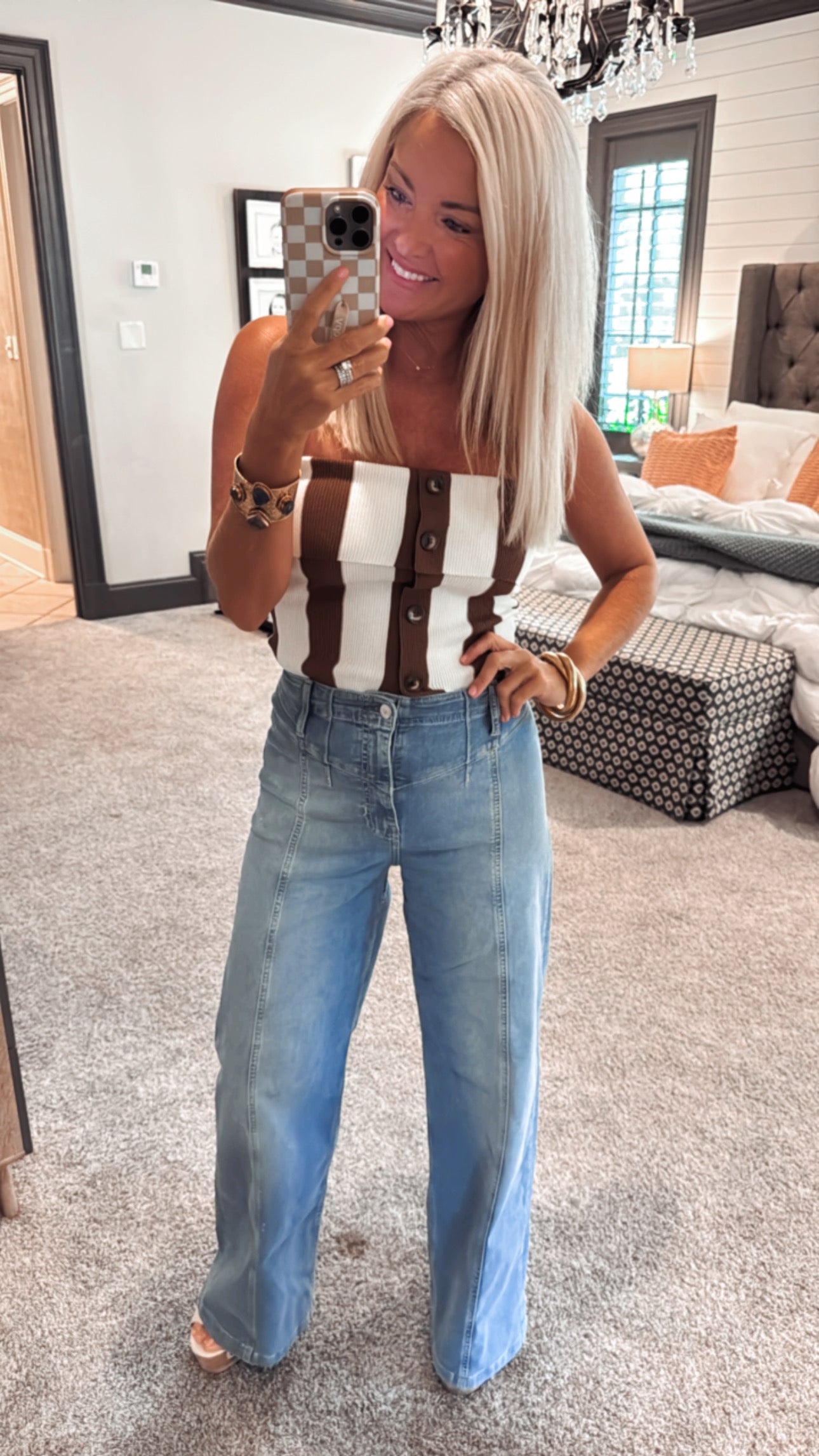 Stripe Strapless Top