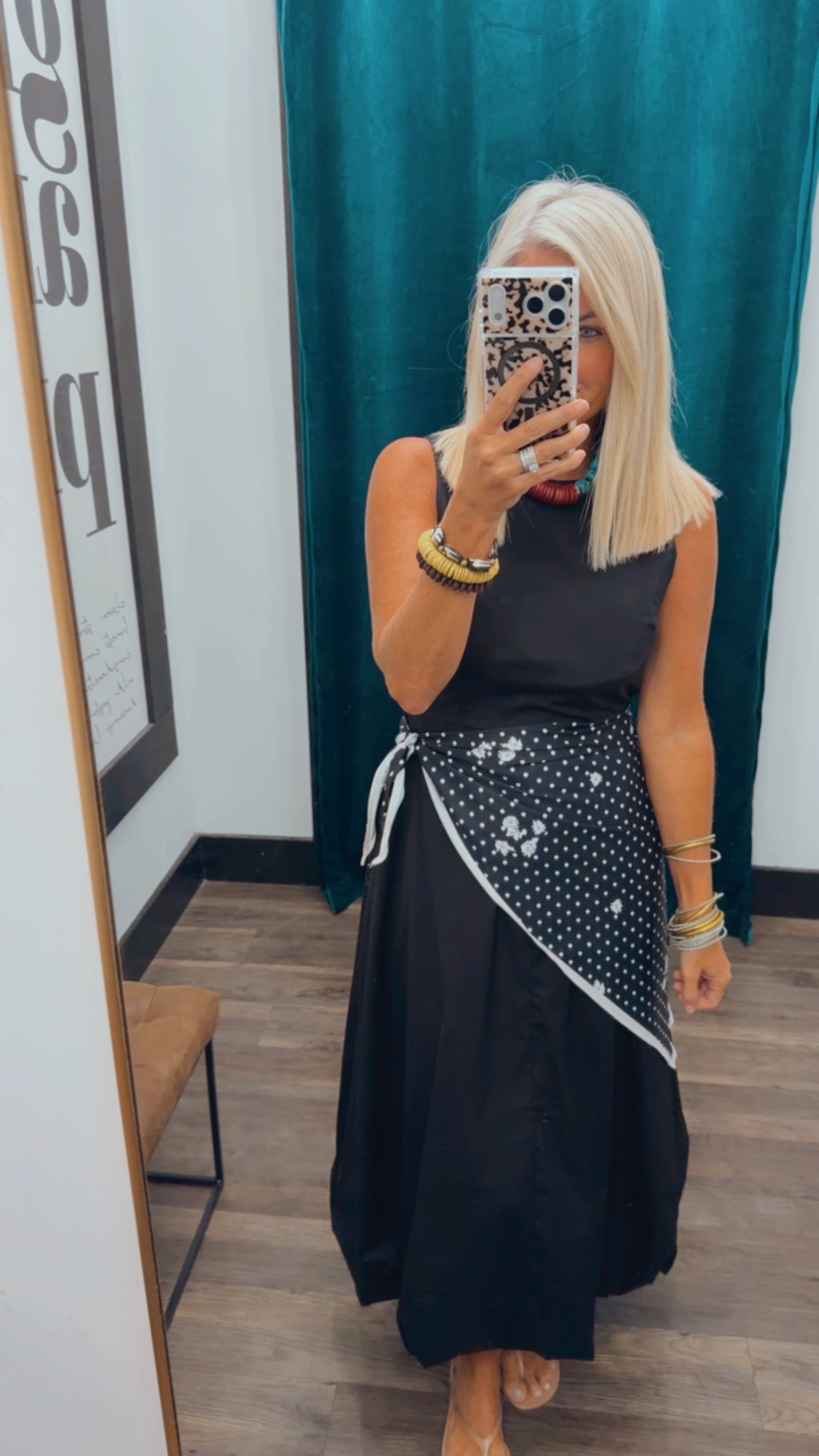 Solid Midi Dress