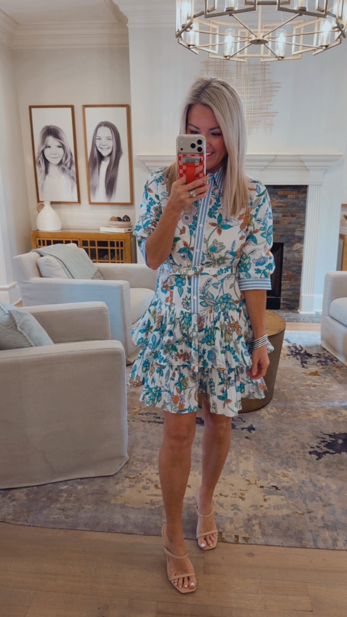 Effortless Floral Shirt Dress